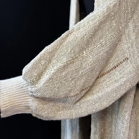 Zonda Nellis Vintage Knit Cardigan 1970s Oversized Cozy Lagenlook Wearable Art M - Picture 7 of 16